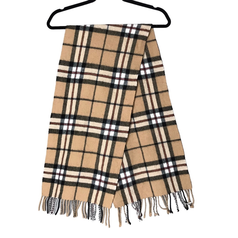 100% Edinburgh Lambswool Plaid Scarf Tartan Wrap Made in Scotland Knit - Picture 7 of 7